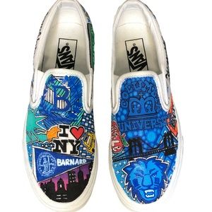 Barnard College/Columbia University custom handpainted Vans Sz.8 NWOT Unisex
